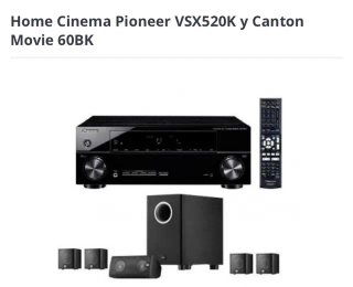 Receptor AV Pioneer VSX-520 Negro + ALTAVOCES HOMC