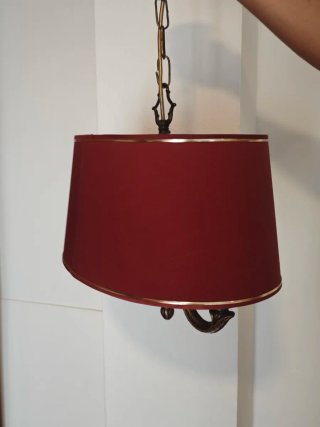 Lámpara de techo roja
