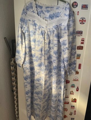 Camisón Eileen West azul y blanco