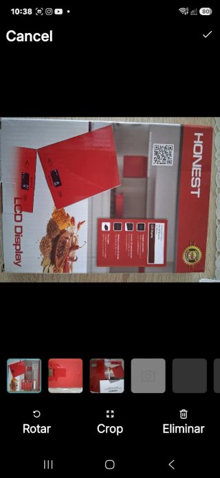 Báscula Cocina LED Cristal HONEST