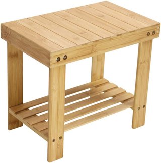 Banqueta Bambú con Estante