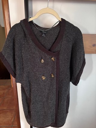 Poncho/capa Sfera punto gris oscuro Talla L