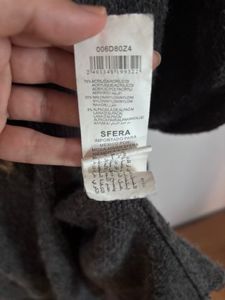 Poncho/capa Sfera punto gris oscuro Talla L