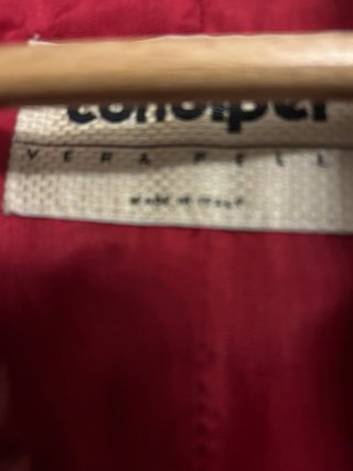 Chaqueta Piel Roja Mujer