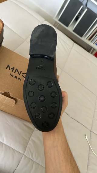 Mocasines Mango Man Piel Marrón