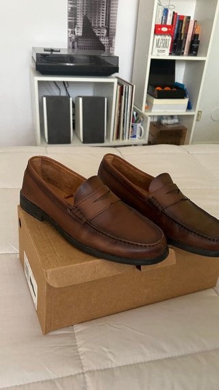 Mocasines Mango Man Piel Marrón