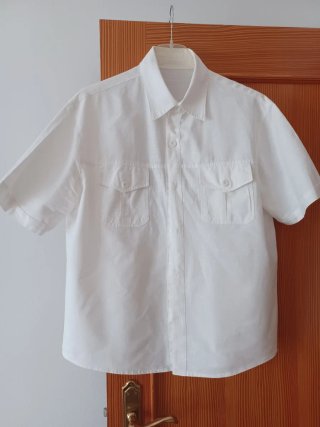 Camisa blanca hombre manga corta