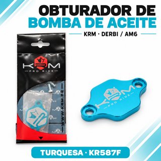 Obturador Bomba Aceite KRM Derbi AM6 Turquesa