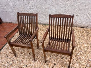 2 Sillas de Teca para Exterior
