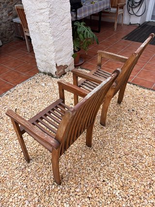 2 Sillas de Teca para Exterior