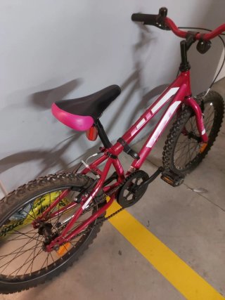 Bicicleta infantil rosa 7 años, montaña