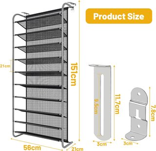 Organizador Zapatero Para Puerta 10 Niveles