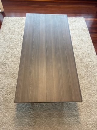 Mesa de centro melamina y patas hierro