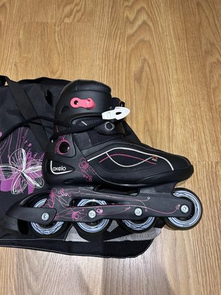Patines Oxelo Negro y Rosa Talla 39.5