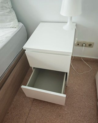 Cómoda MALM 2 cajones IKEA blanca