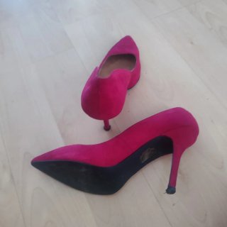 Zapatos de tacón rosa/rojo