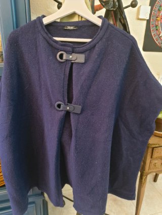 Poncho Punto Parfois Talla Única Azul Marino