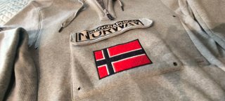 Sudadera Geographical Norway Gris Talla XL