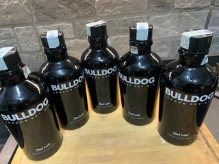5 bottiglie vuote Gin Bulldog 100cl