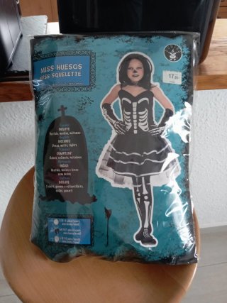 Disfraz Miss Esqueleto Niña 5-7 Años
