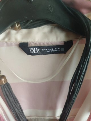Blusa Zara Rayas Rosas y Blancas