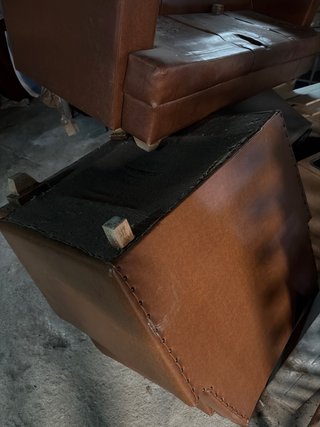 Sofá de Cuero Marrón