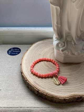 Rosario y Pulsera Virgen Milagrosa artesanal