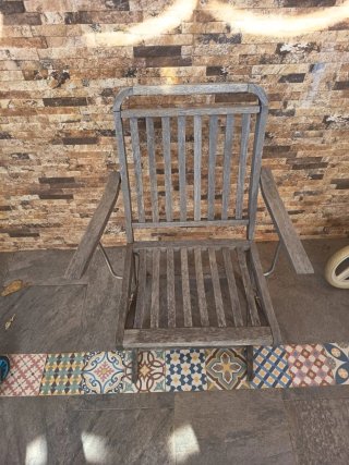 Mesa de teca rectangular