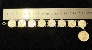 Pulsera monedas plata 50 centimo Alfonso XIII/XII