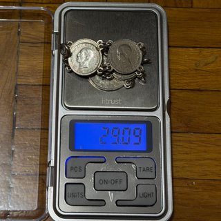 Pulsera monedas plata 50 centimo Alfonso XIII/XII