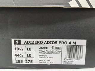 Adidas Adizero Adios Pro 4 M Naranja Blanco 44 2/3