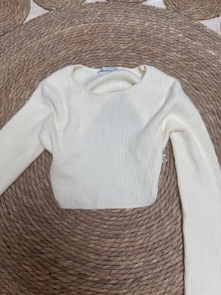 Top de punto beige Zara