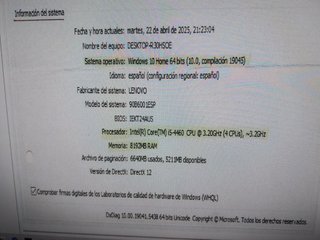 PC Sobremesa Lenovo Intel Core i5