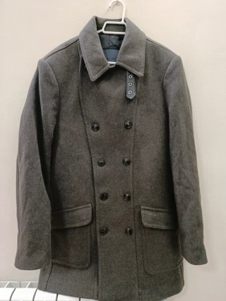 Abrigo de Lana Zara Man Gris Talla XL