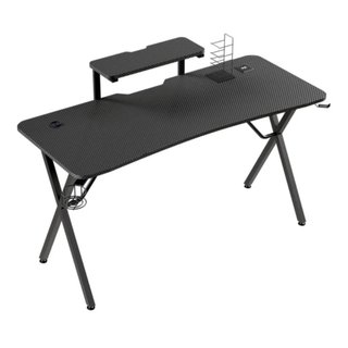 Mesa Gaming Negra 140x60x75 cm