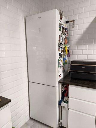 Frigorífico Combi Candy 351L puerta cristal blanca