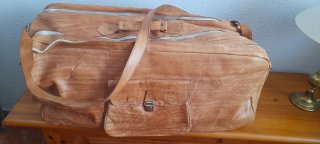 Maleta Viaje Vintage Piel Retro Sin Estrenar