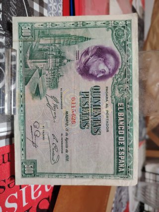 Billete 500 Pesetas Banco de España 1928