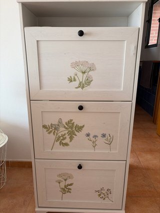 Zapatero Ikea Blanco y Beige