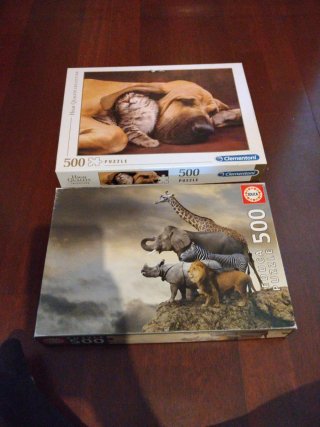2 Puzzles 500 piezas Clementoni y Educa