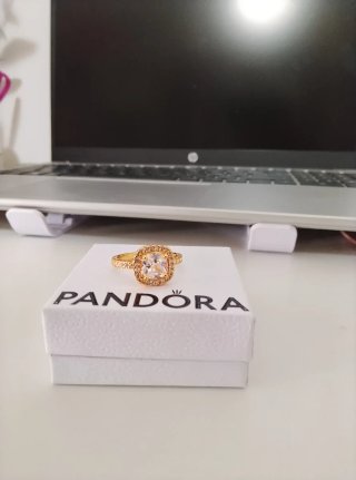 Anillo Pandora Dorado Talla 56
