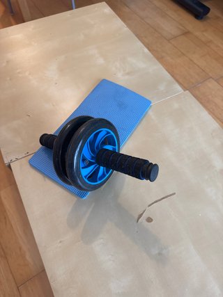 Rueda Abdominal Doble con Esterilla Azul