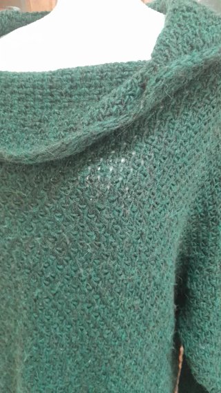 Maglione lungo in lana, alpaca, acrilico