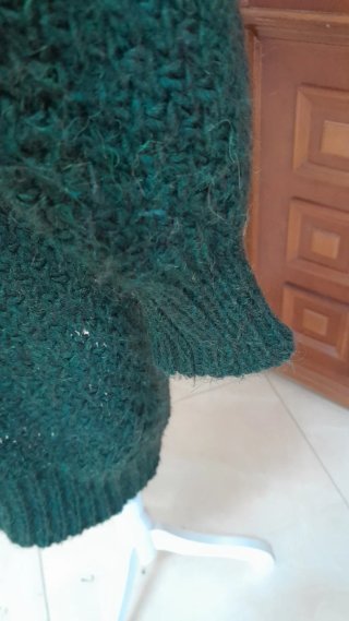 Maglione lungo in lana, alpaca, acrilico