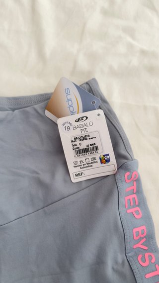 Pantalón Biker Deportivo Gris y Rosa