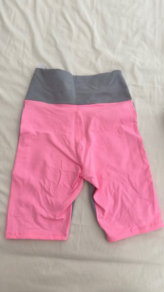 Pantalón Biker Deportivo Gris y Rosa