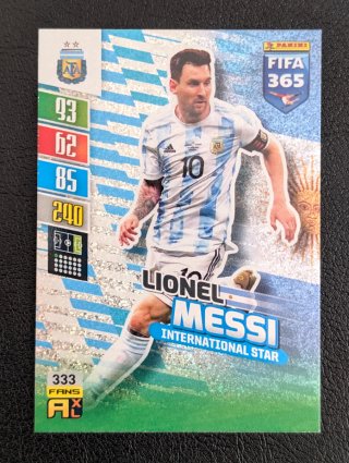 2022 FIFA 365 Adrenalyn XL Argentina 333 Messi