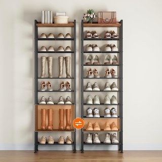 Estante Zapatero 10 Niveles Madera Metal