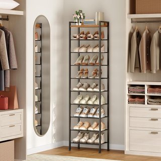 Estante Zapatero 10 Niveles Madera Metal