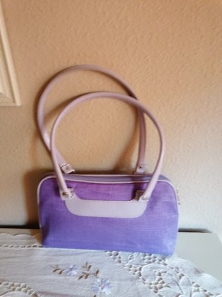 Bolso de mano morado para mujer